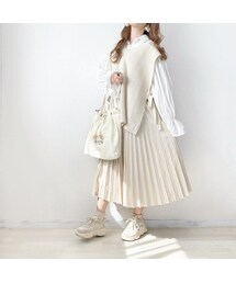 merrylatte | ホワイトラテプリーツスカート(スカート)