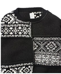Name.（ネーム）の「Name,(MEN'S)ネーム.“NORDIC PATCHWORK KNIT