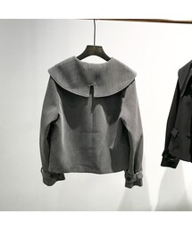 no brand（ノーブランド）の「大きい襟 ジャケット 袖ベルト