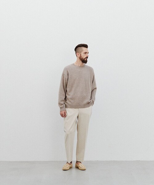 LIDNM（リドム）の「SIDE TUCK STRAIGHT TROUSERS（スラックス・メンズ・ホワイト系・SMALL/MEDIUM/LARGE）」の5枚目の写真