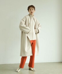 VACANCY | Ｖネックパイピングノーカラーコート(その他アウター)