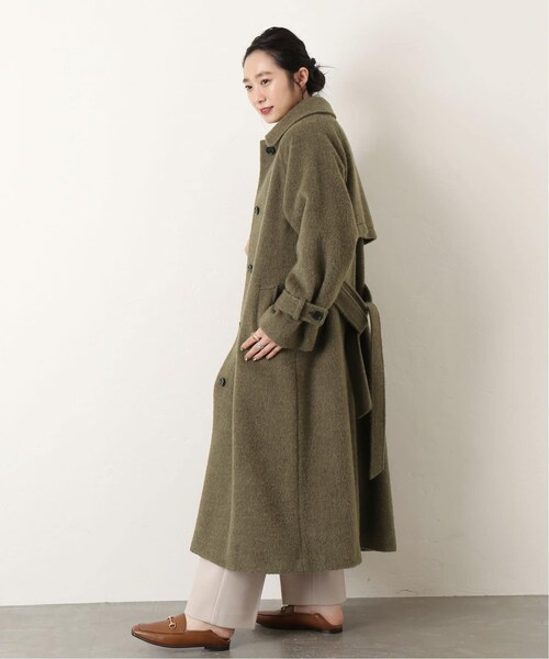 B.C STOCK（ベーセーストック）の「《予約》ウールブレンドステンカラーコート◆（ジャケット/アウター・グレーB/フリー/在庫あり）」の16枚目の写真