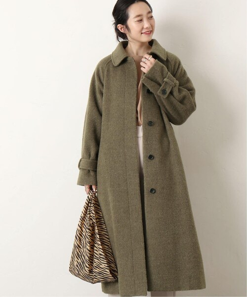 B.C STOCK（ベーセーストック）の「《予約》ウールブレンドステンカラーコート◆（ジャケット/アウター・グレーB/フリー/在庫あり）」の3枚目の写真