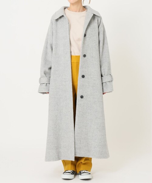 B.C STOCK（ベーセーストック）の「《予約》ウールブレンドステンカラーコート◆（ジャケット/アウター・グレーB/フリー/在庫あり）」の19枚目の写真