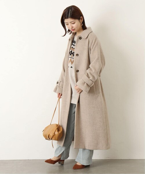 B.C STOCK（ベーセーストック）の「《予約》ウールブレンドステンカラーコート◆（ジャケット/アウター・グレーB/フリー/在庫あり）」の11枚目の写真