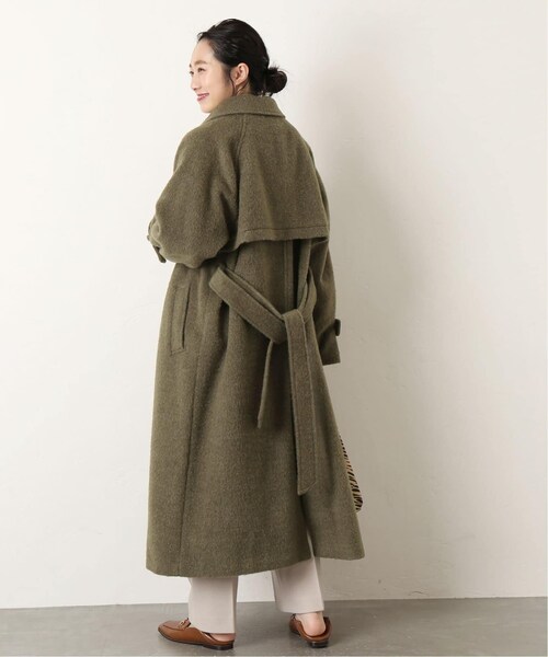 B.C STOCK（ベーセーストック）の「《予約》ウールブレンドステンカラーコート◆（ジャケット/アウター・グレーB/フリー/在庫あり）」の18枚目の写真