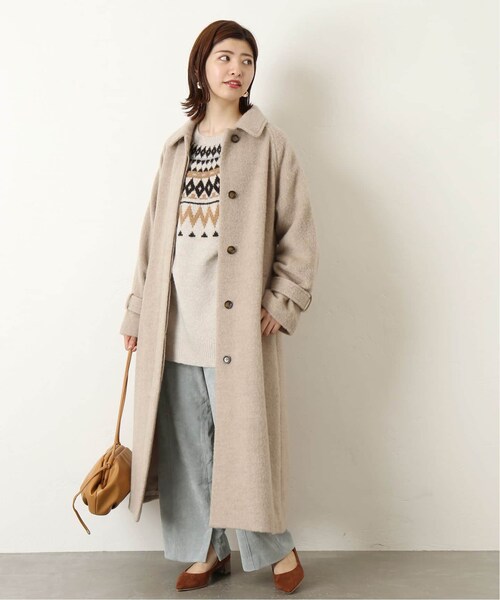 B.C STOCK（ベーセーストック）の「《予約》ウールブレンドステンカラーコート◆（ジャケット/アウター・グレーB/フリー/在庫あり）」の14枚目の写真