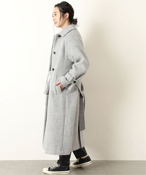 B.C STOCK（ベーセーストック）の「《予約》ウールブレンドステンカラーコート◆（ジャケット/アウター・グレーB/フリー/在庫あり）」の7枚目の写真