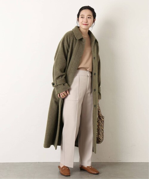 B.C STOCK（ベーセーストック）の「《予約》ウールブレンドステンカラーコート◆（ジャケット/アウター・グレーB/フリー/在庫あり）」の17枚目の写真