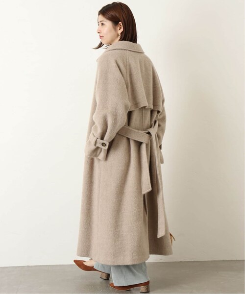 B.C STOCK（ベーセーストック）の「《予約》ウールブレンドステンカラーコート◆（ジャケット/アウター・グレーB/フリー/在庫あり）」の12枚目の写真