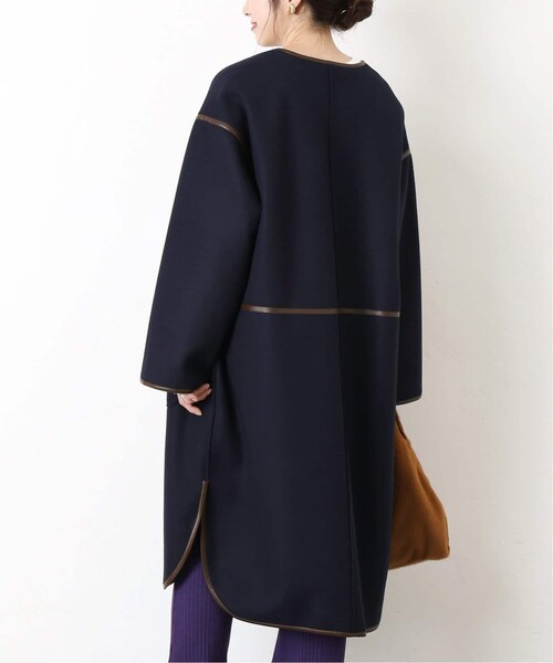 B.C STOCK（ベーセーストック）の「《追加予約》パイピングクルーネックコート◆（ジャケット/アウター・ベージュ/フリー/在庫あり）」の15枚目の写真