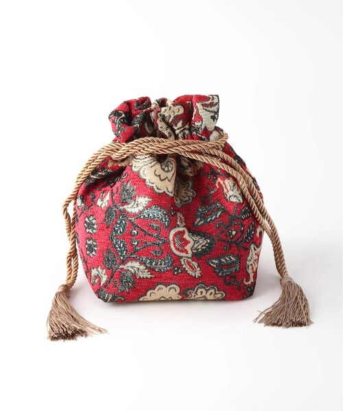 B.C STOCK(ベーセーストック)の「ドローストリング ゴブランバッグ(バッグ・ブラック/フリー/在庫あり)」の3枚目の写真