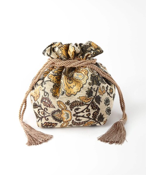 B.C STOCK(ベーセーストック)の「ドローストリング ゴブランバッグ(バッグ・ブラック/フリー/在庫あり)」の2枚目の写真