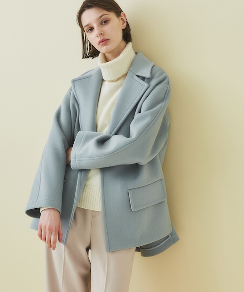 STUDIOUS Super140sミドルショートコート STUDIOUS（ステュディオス）の「【STUDIOUS】Super140'sミドル