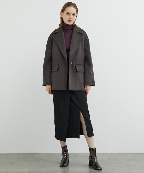 STUDIOUS Super140sミドルショートコート STUDIOUS（ステュディオス）の「【STUDIOUS】Super140'sミドル