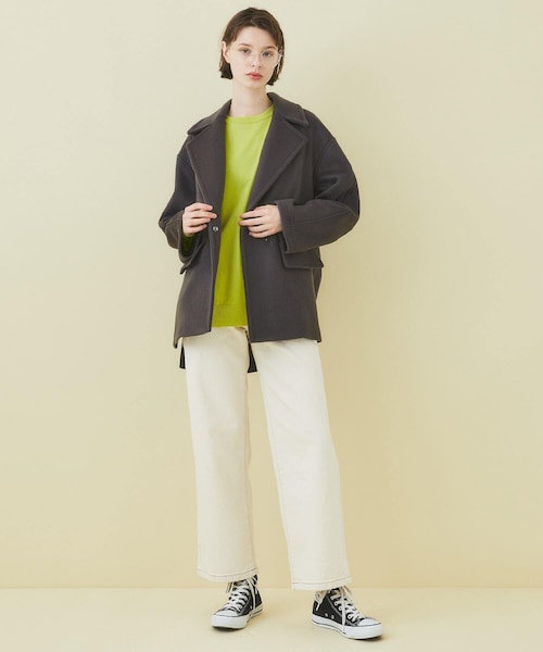 STUDIOUS Super140sミドルショートコート STUDIOUS（ステュディオス）の「Super140sミドルショートコート