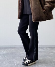 PAGEBOY | 【CORE】レザーラインニットパンツ(パンツ)