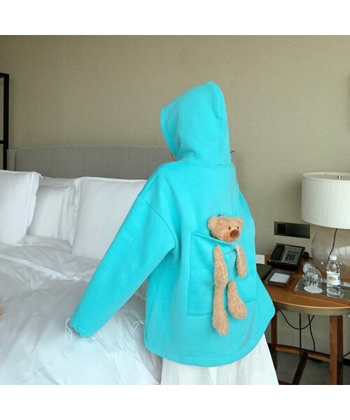 [RADINEO]★24FW★韓国人気★SOFT BEAR HOODIE A'GEM/9 × .kom『ISTKUNST/イストクンスト』BEAR&SMILEY HOODIE
