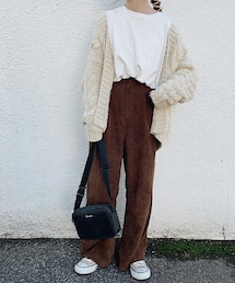chocomee | ハイウエストコーデュロイパンツ(その他パンツ)