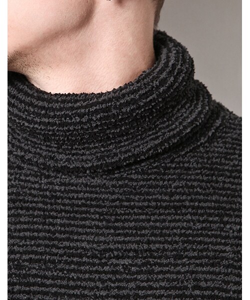 MR.OLIVE（ミスターオリーブ）の「【先行予約ポイント10％】SUPER SOFT PILE / TURTLE NECK CUT&SEWN（トップス・メンズ・ブラック/ブラック系その他/ネイビー/ブルー系その他・S/M/L）」の6枚目の写真