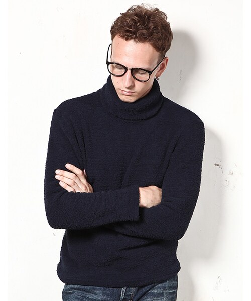 MR.OLIVE（ミスターオリーブ）の「【先行予約ポイント10％】SUPER SOFT PILE / TURTLE NECK CUT&SEWN（トップス・メンズ・ブラック/ブラック系その他/ネイビー/ブルー系その他・S/M/L）」の3枚目の写真