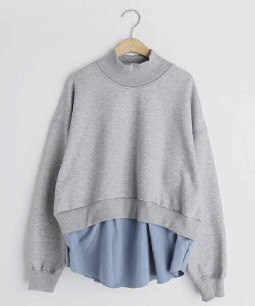 DHOLIC(ディーホリック)の「裏起毛コントラストヘムスウェット(スウェット・レディース・ブラック/グレー/ベージュ・FREE)」の2枚目の写真