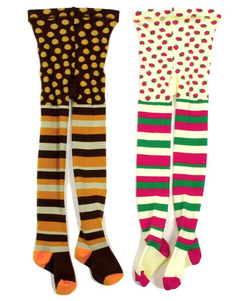 SUPER BOO HOMES（スーパー ブー オム）の「“フルーツ”タイツ（レッグウェア・キッズ・ブラウン/ナチュラル・XS(80~90cm)/S(100~110cm)/M(120~130cm)）」の7枚目の写真