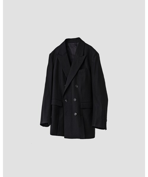 6-BUTTON DOUBLE BREASTED JACKET.001 BLACK 最大56%OFFクーポン 素敵でユニークな