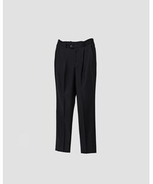 ONE TUCK STRAIGHT TROUSERS.001 BLACK