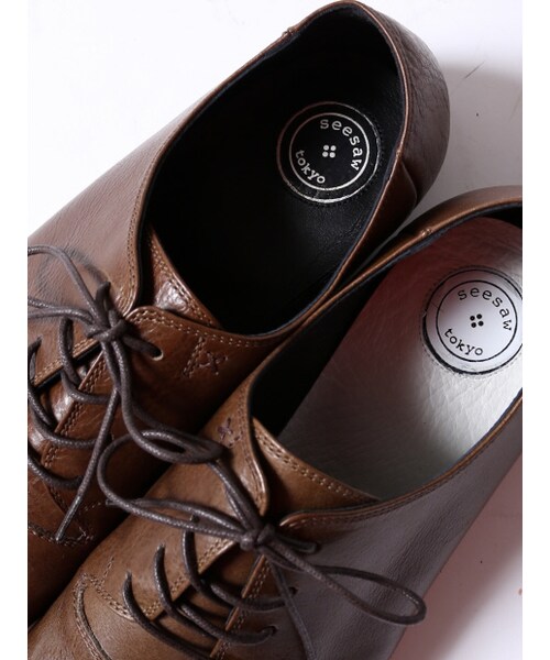 alfredoBANNISTER（アルフレッドバニスター）の「【SEESAW別注】プレーントゥレザー短靴（シューズ・メンズ・GRY/BLK/BLU・40/42/44）」の8枚目の写真