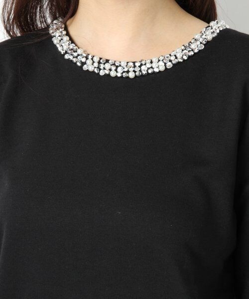 LOWRYS FARM（ローリーズファーム）の「コットンビジューパワショルロングスリーブ（トップス・レディース・オフ/ブラック/グレー/ブルー・Ｍ/Ｌ）」の7枚目の写真