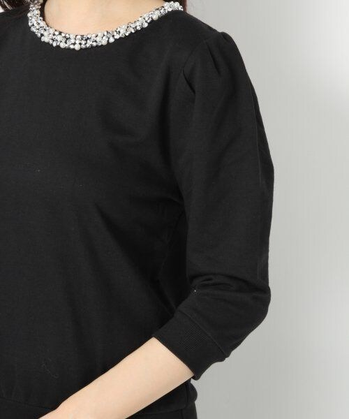 LOWRYS FARM（ローリーズファーム）の「コットンビジューパワショルロングスリーブ（トップス・レディース・オフ/ブラック/グレー/ブルー・Ｍ/Ｌ）」の8枚目の写真