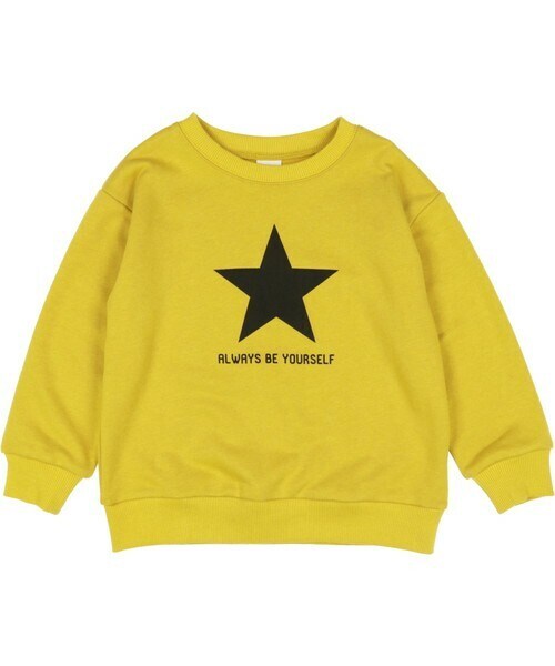 T>>2（ティーツー）の「プリントトレーナー（スウェット・キッズ・06.ブラック/05.マスタード/01.ベージュ/02.ブラック/03.ピンク/04.キャメル/07.ベージュ/08.杢グレー・80-150）」の7枚目の写真