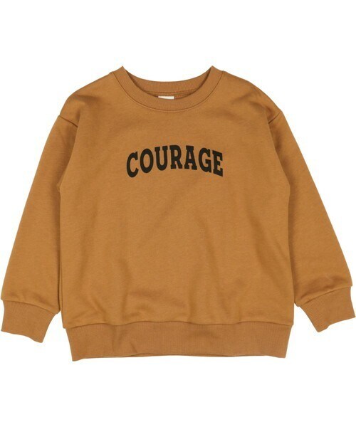 T>>2（ティーツー）の「プリントトレーナー（スウェット・キッズ・06.ブラック/05.マスタード/01.ベージュ/02.ブラック/03.ピンク/04.キャメル/07.ベージュ/08.杢グレー・80-150）」の4枚目の写真