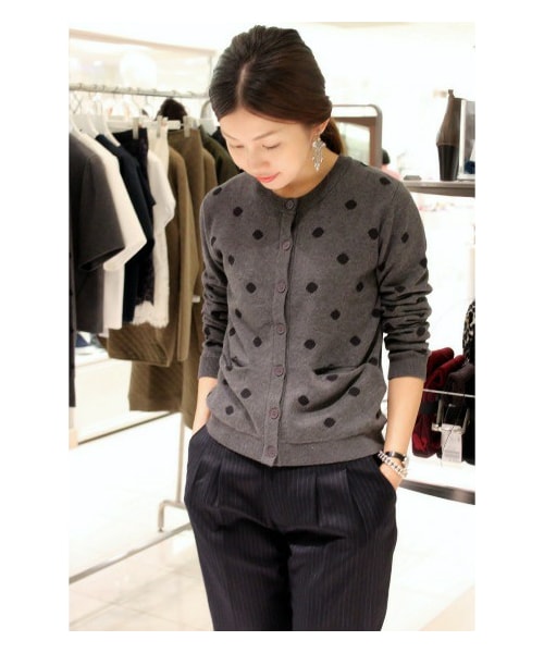 IENA（イエナ）の「BZRドットカーディガン（カーディガン）」 - WEAR