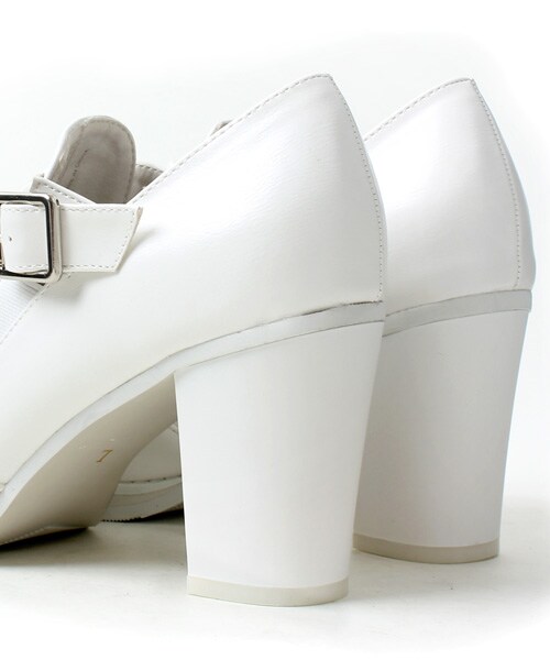 RANDA（ランダ）の「ヒールアップマニッシュシューズ/ES3766（メンズライクシューズ・レディース・ホワイト/ブラック・S/M/L）」の5枚目の写真