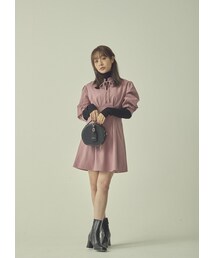 N WITH. | ボリュームスリーブミニワンピース12月上旬(ワンピース)