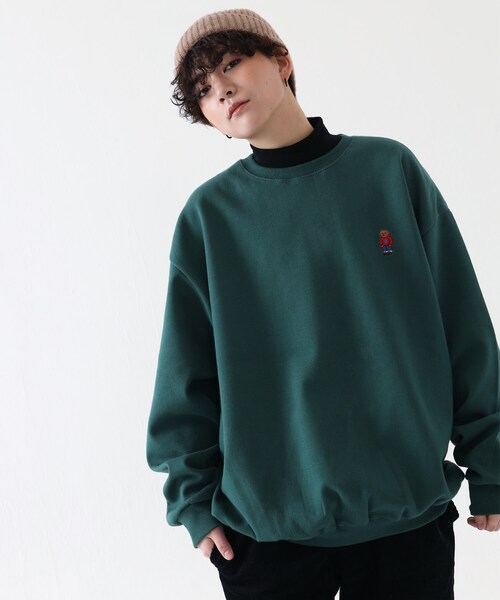 BOYSHE(ボーイシー)の「Bベアー クルーネックスウェット グリーン(スウェット・レディース・その他)」の1枚目の写真