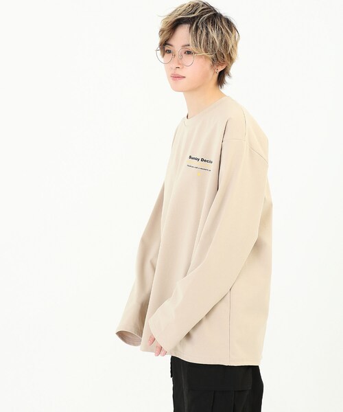 BOYSHE（ボーイシー）の「SUNDAY バックフォトプリントロングT　ベージュ（Tシャツ/カットソー・レディース・その他）」の6枚目の写真