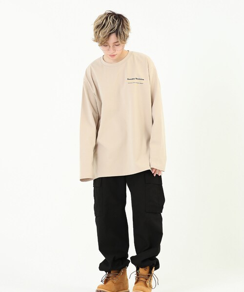 BOYSHE（ボーイシー）の「SUNDAY バックフォトプリントロングT　ベージュ（Tシャツ/カットソー・レディース・その他）」の4枚目の写真