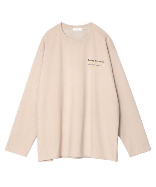 BOYSHE（ボーイシー）の「SUNDAY バックフォトプリントロングT　ベージュ（Tシャツ/カットソー・レディース・その他）」の11枚目の写真