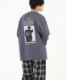 BOYSHE | SUNDAY バックフォトプリントロングT　チャコールグレー(Tシャツ/カットソー)