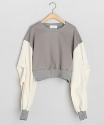 DHOLIC | 裏起毛配色パフスウェット(スウェット)