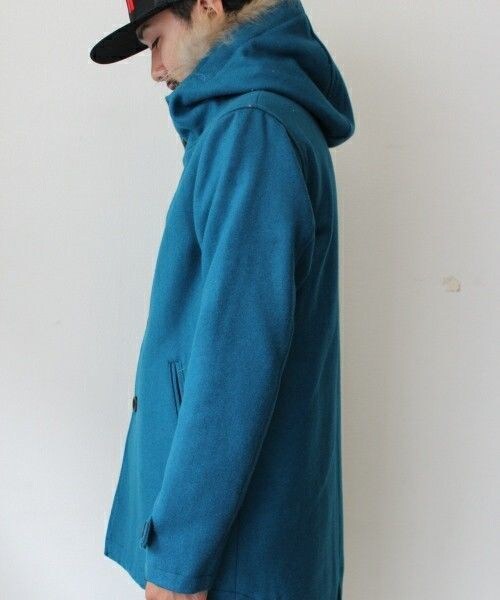 NOT RIGID（ノットリジット）の「NOT RIGID/ノットリジッド/MELTON DUFFLE MODS COAT（モッズコート・メンズ・ブルー/レッド・38/40/42）」の4枚目の写真