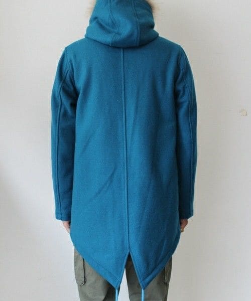 NOT RIGID（ノットリジット）の「NOT RIGID/ノットリジッド/MELTON DUFFLE MODS COAT（モッズコート・メンズ・ブルー/レッド・38/40/42）」の5枚目の写真