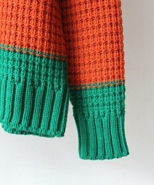 NOT RIGID(ノットリジット)の「NOT RIGID/ノットリジッド/LINKS BONE CREW KNIT(ニット/セーター・メンズ・ネイビー/オレンジ/その他1/その他2/その他3/チャコール・38/40/42)」の12枚目の写真