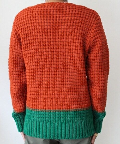 NOT RIGID(ノットリジット)の「NOT RIGID/ノットリジッド/LINKS BONE CREW KNIT(ニット/セーター・メンズ・ネイビー/オレンジ/その他1/その他2/その他3/チャコール・38/40/42)」の11枚目の写真