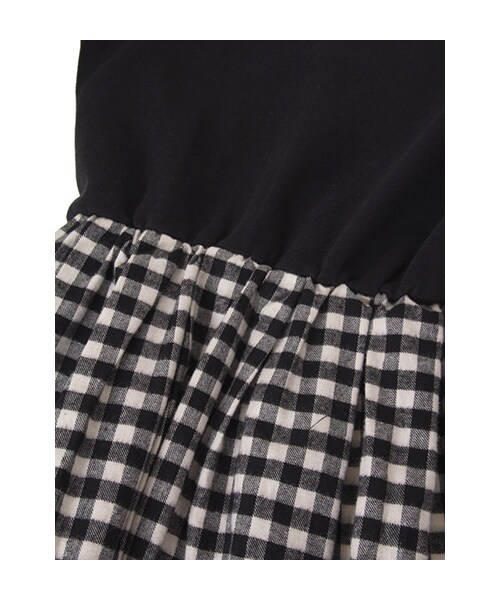 w closet（ダブルクローゼット）の「【A/W】チェック切替ロングワンピース（ワンピース/ドレス・レディース・グレー/ネイビー/ブラック・FREE）」の8枚目の写真