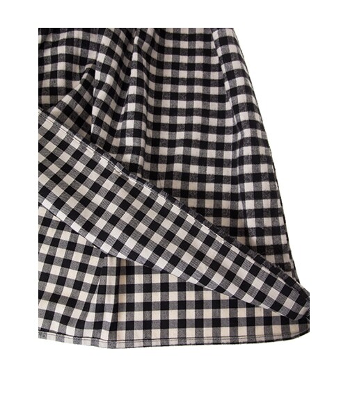 w closet（ダブルクローゼット）の「【A/W】チェック切替ロングワンピース（ワンピース/ドレス・レディース・グレー/ネイビー/ブラック・FREE）」の10枚目の写真