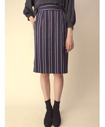 w closet | 【A/W】レジメンタルストライプ柄ストレッチタイトスカート(パンツ)